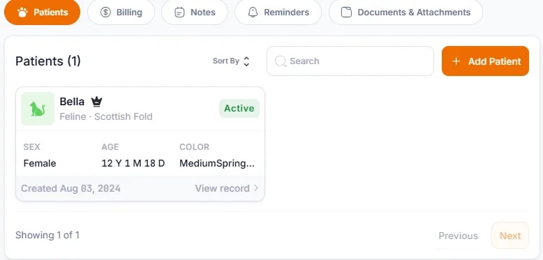 Adding a New Client, The client profile