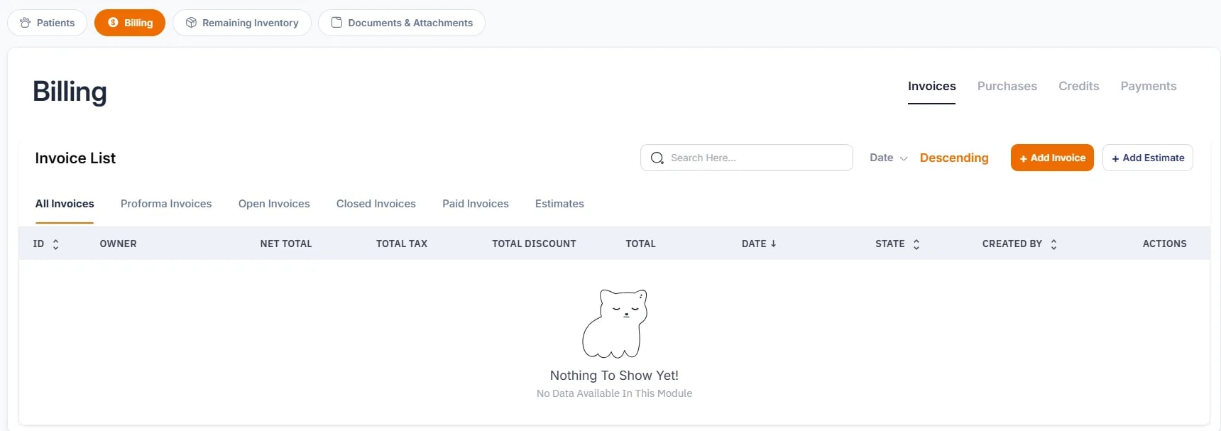 Businesses, Billing Tab