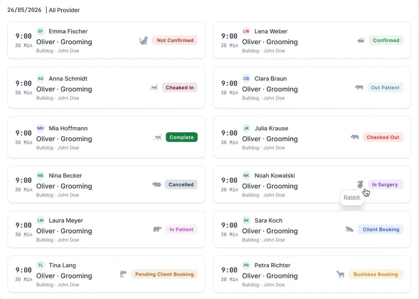 Calendar Overview, Agenda view
