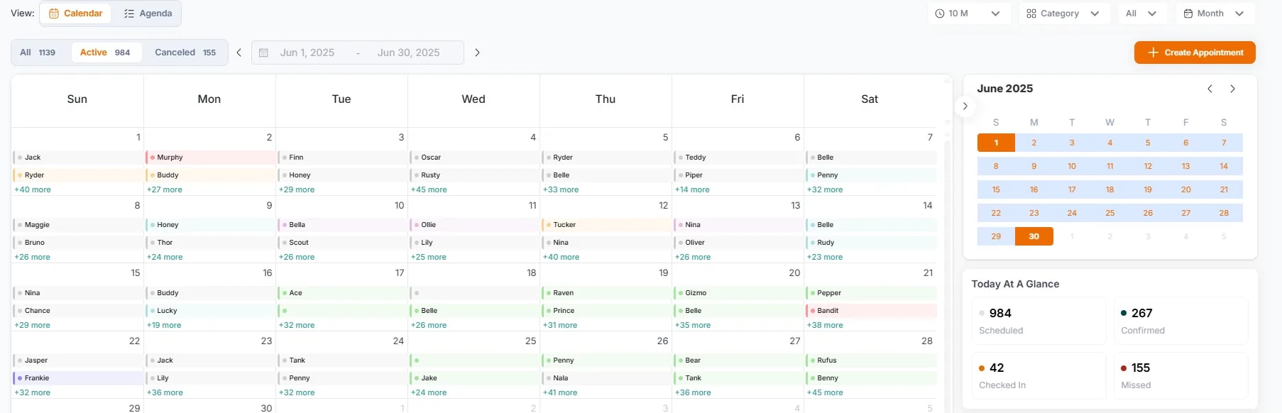Calendar Views and Navigation, Month view