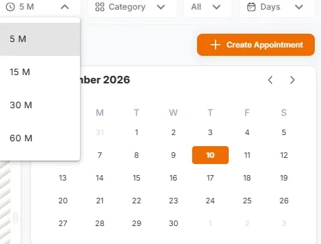 Calendar Views and Navigation, Time Scale