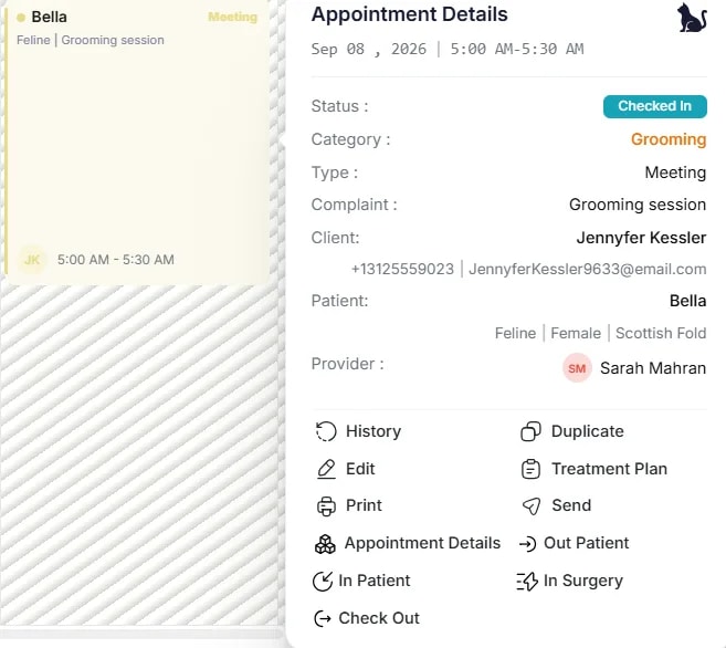 Checking Patients In and Out, Checking in a patient