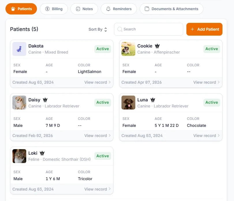 Client Profiles, screenshot 2