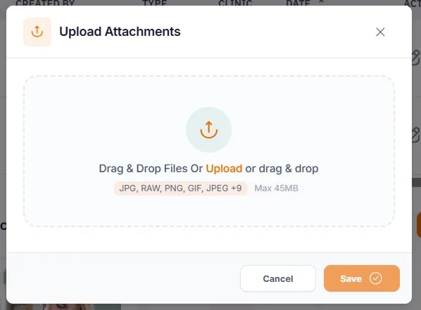 Documents and Attachments, Uploading an Attachment