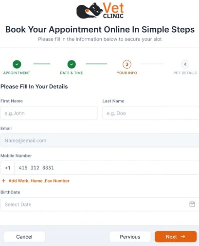 Online Booking, The client's booking flow