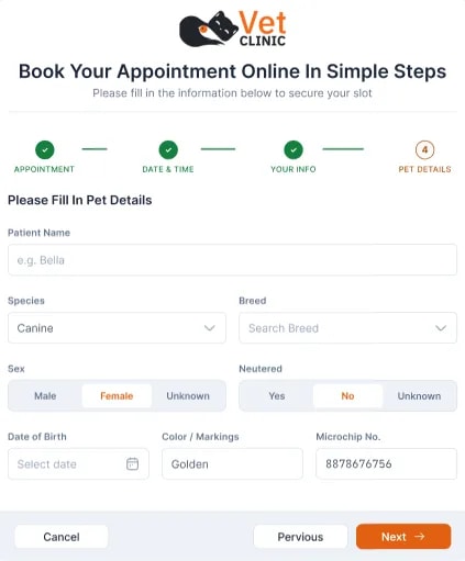 Online Booking, The client's booking flow
