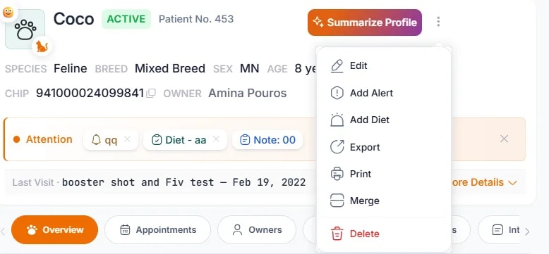 Patient Profiles, screenshot 4