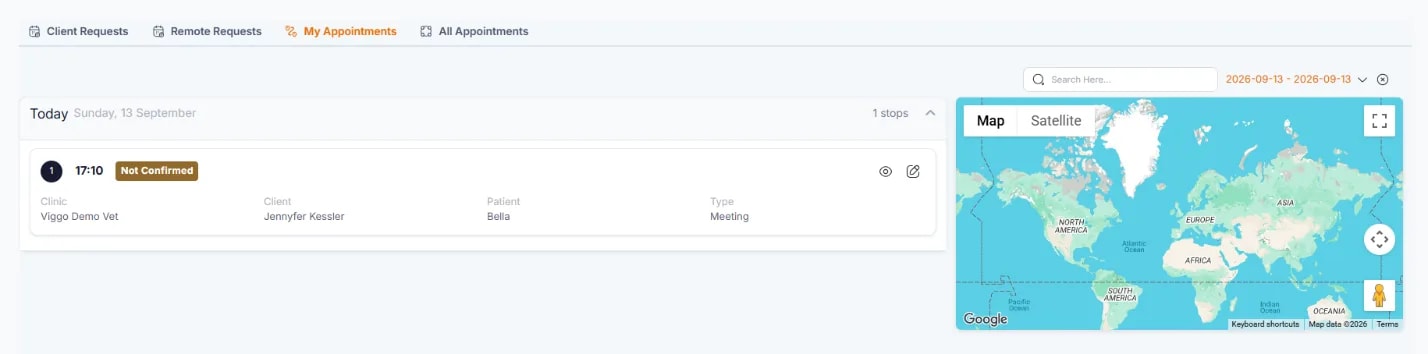 Remote Booking, The route map and summary