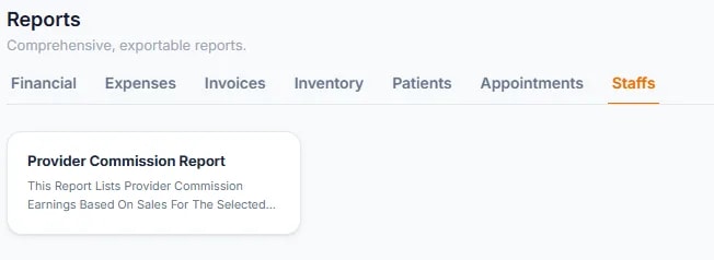 Reports Overview, Staff reports