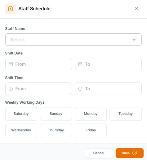 Staff Schedules and Availability, Adding a staff schedule