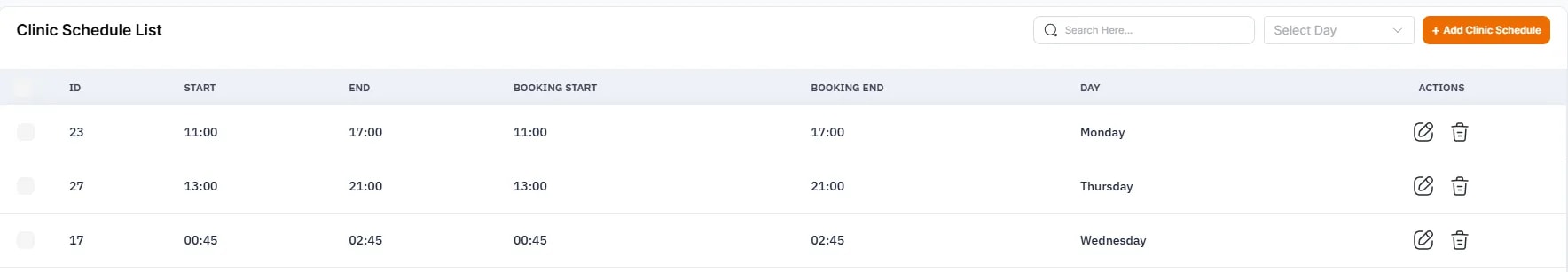 Staff Schedules and Availability, Accessing Clinic Schedule