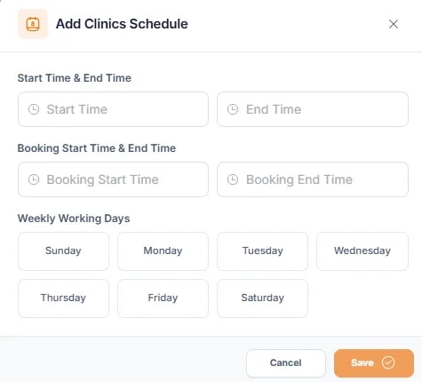 Staff Schedules and Availability, Adding a clinic schedule