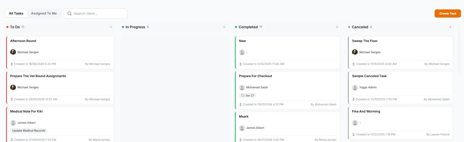 Tasks, Accessing tasks