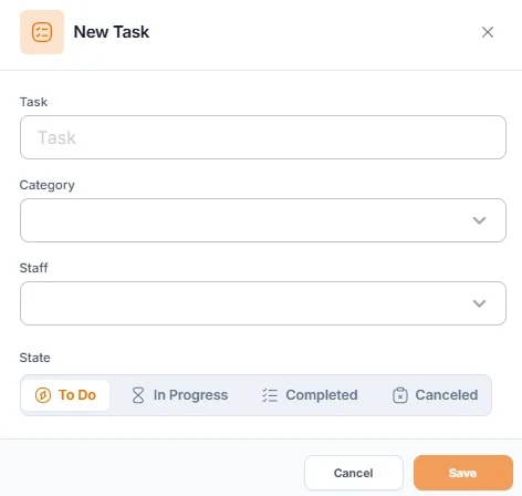 Tasks, Creating a task