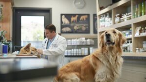 Veterinarian-Examining-Pet